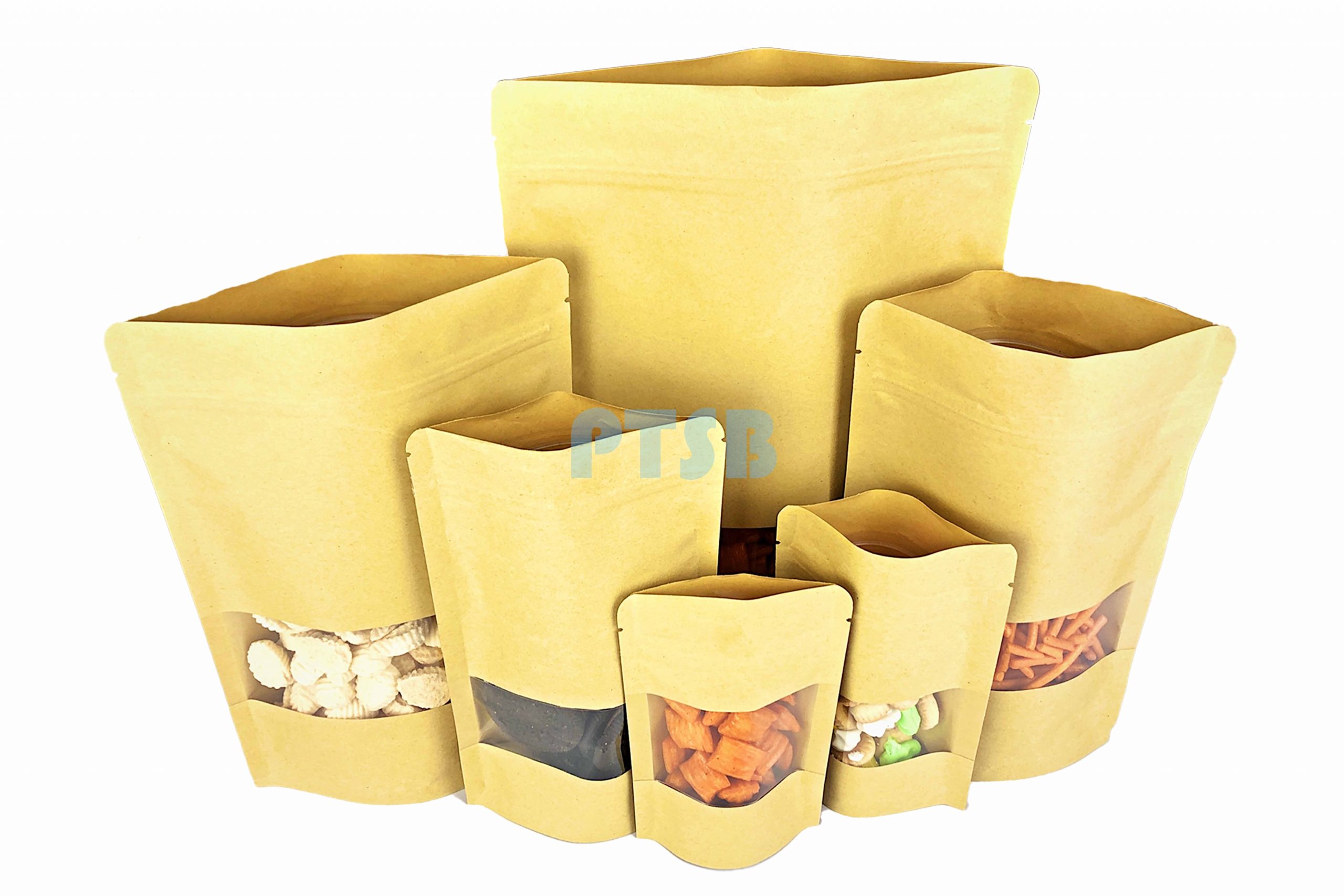 Kraft Paper Bag with Transparent Window (POZ-TR)